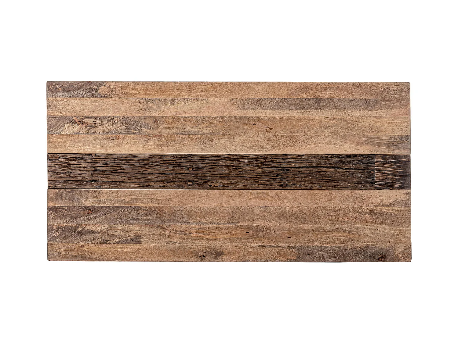 Tisch aus Mangoholz und schwarzen Stahlbeinen, 200×100 - MANCHESTER