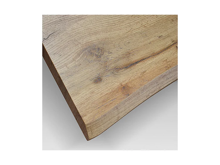 Table en bois finition chêne avec pieds en métal noir 160x90 - ALICUDI