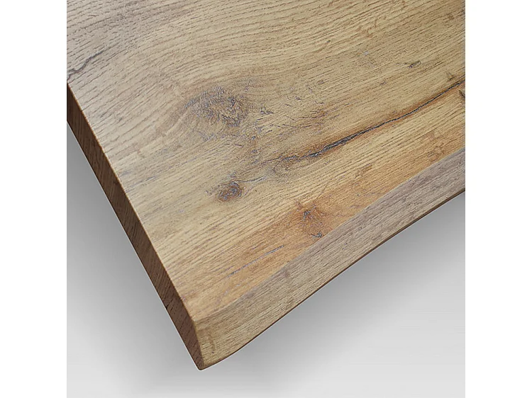 Eikenhouten tafel met zwarte metalen poten 160x90 - ALICUDI