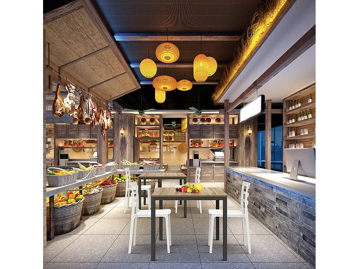 Mesa de madeira com acabamento em carvalho, estrutura metálica antracite 80x80 - RAVENNA