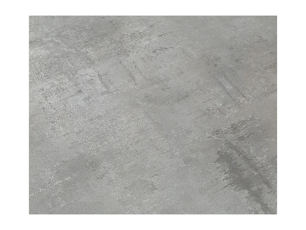 Grau lackierter Holztisch, weißes Metallgestell 80x80 - RAVENNA