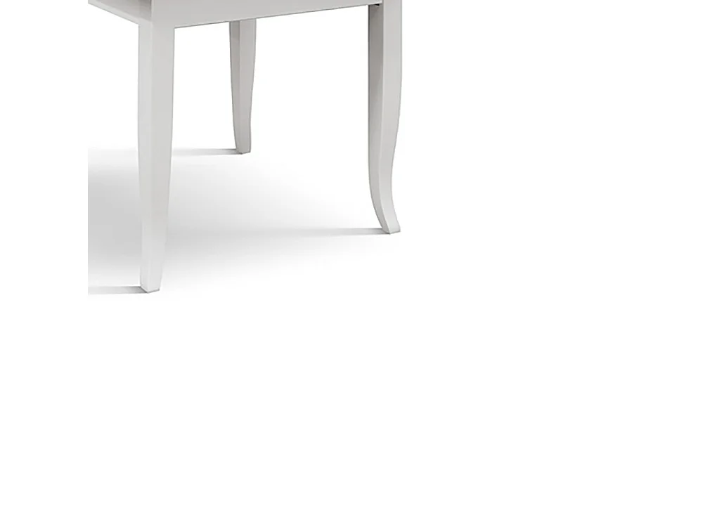 Grijze houten tafel, wit houten onderstel 80x80 - RIMINI