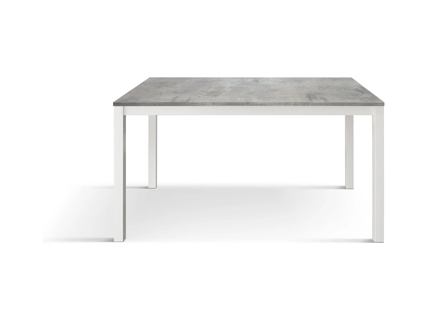 Table en bois finition grise, structure en métal blanc 110x68 - RAVENNA