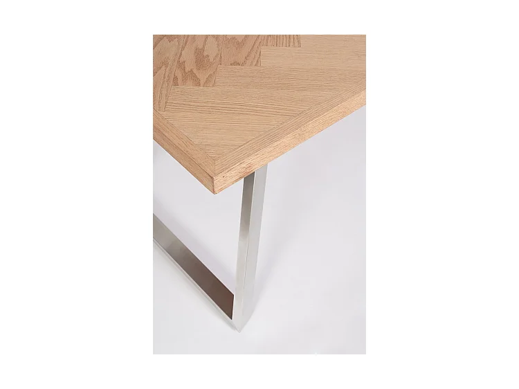 Table en bois naturel et pieds en acier 180 x 90 cm - DUKAT
