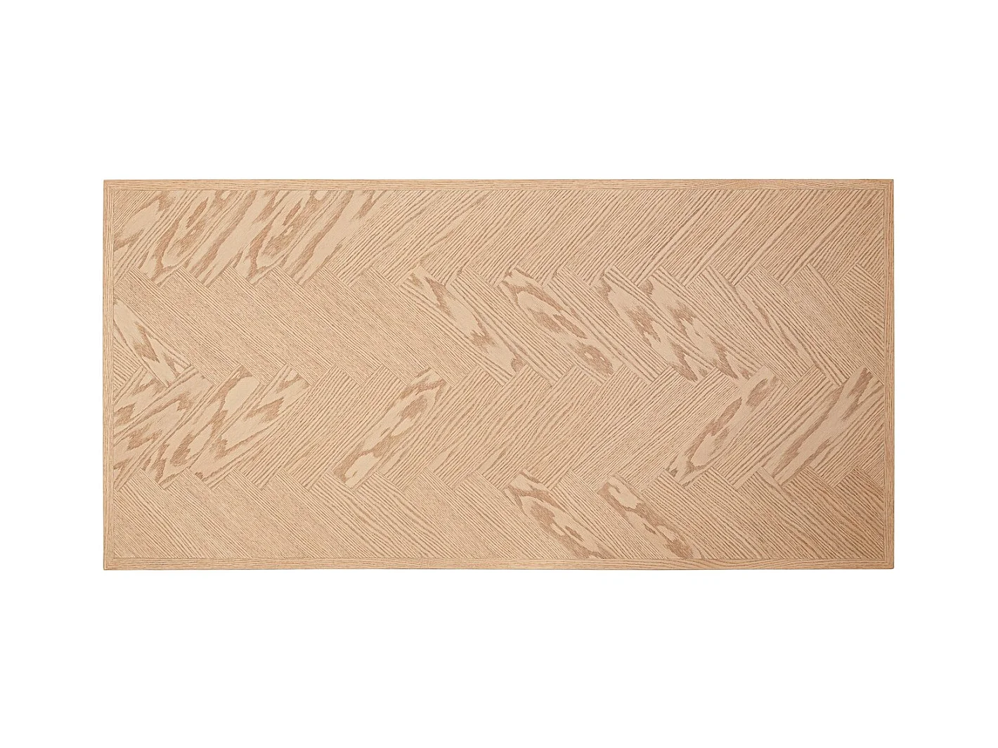 Table en bois naturel et pieds en acier 180 x 90 cm - DUKAT