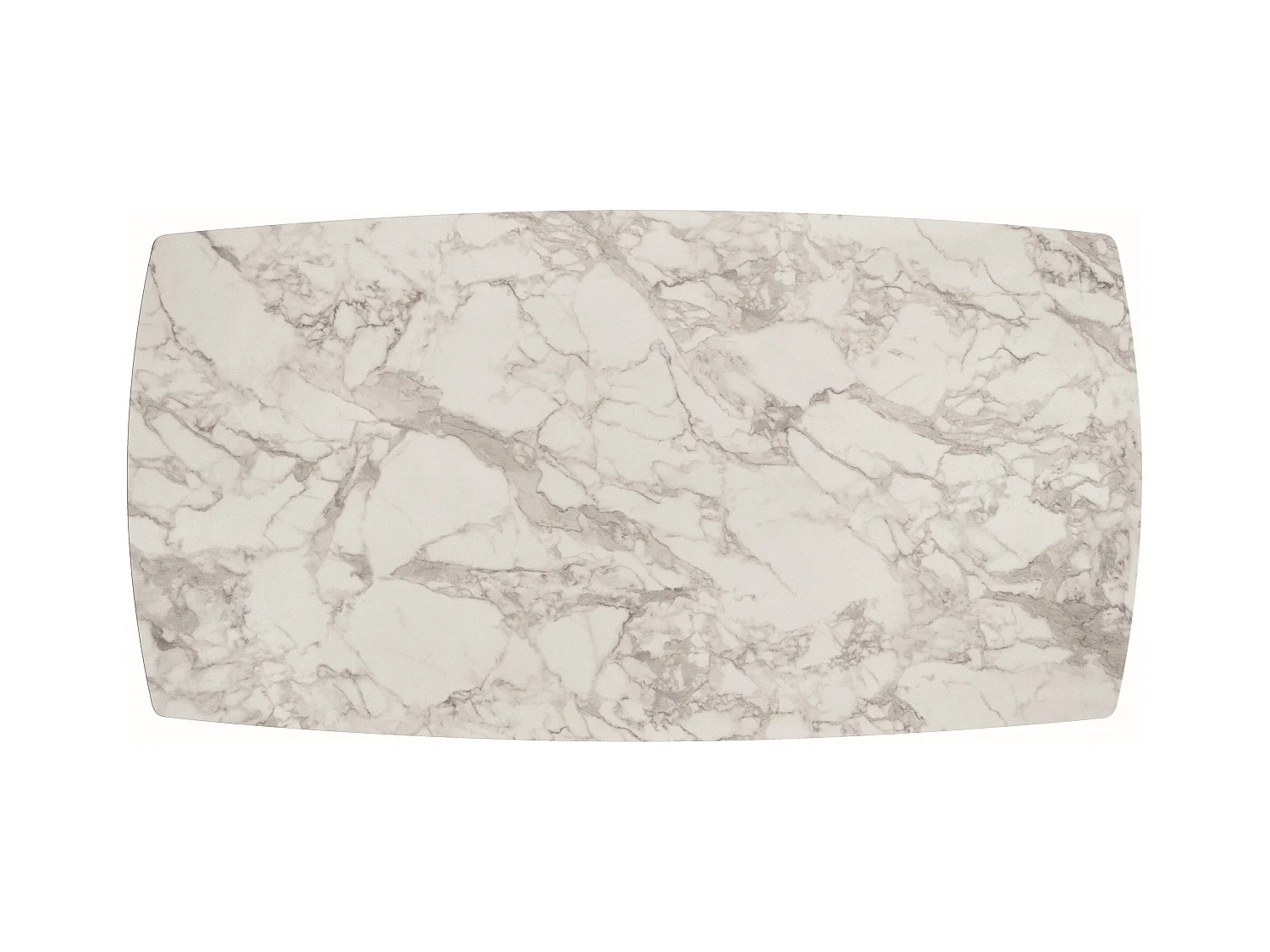 Table vitrocéramique blanche, pieds métal bronze 160x90-240x90cm - FIGARI