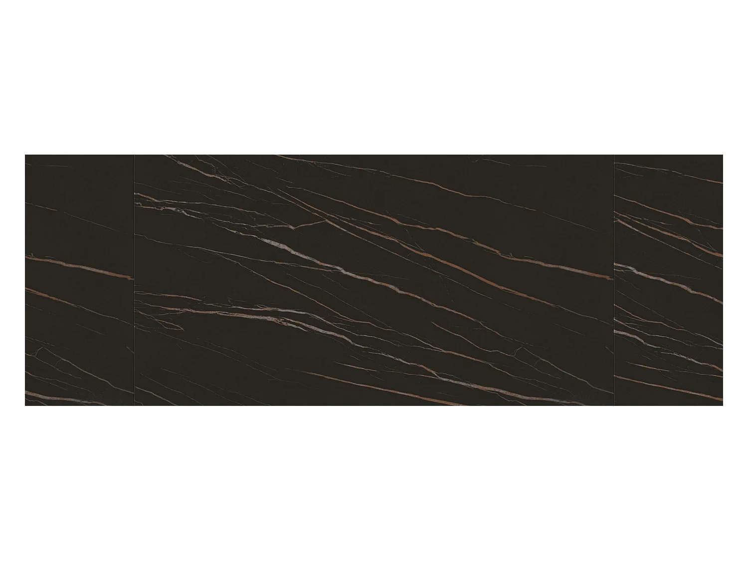 Gouden zwarte glaskeramiek tafel,brons metalen poten 180x90-260x90cm - FIGARI