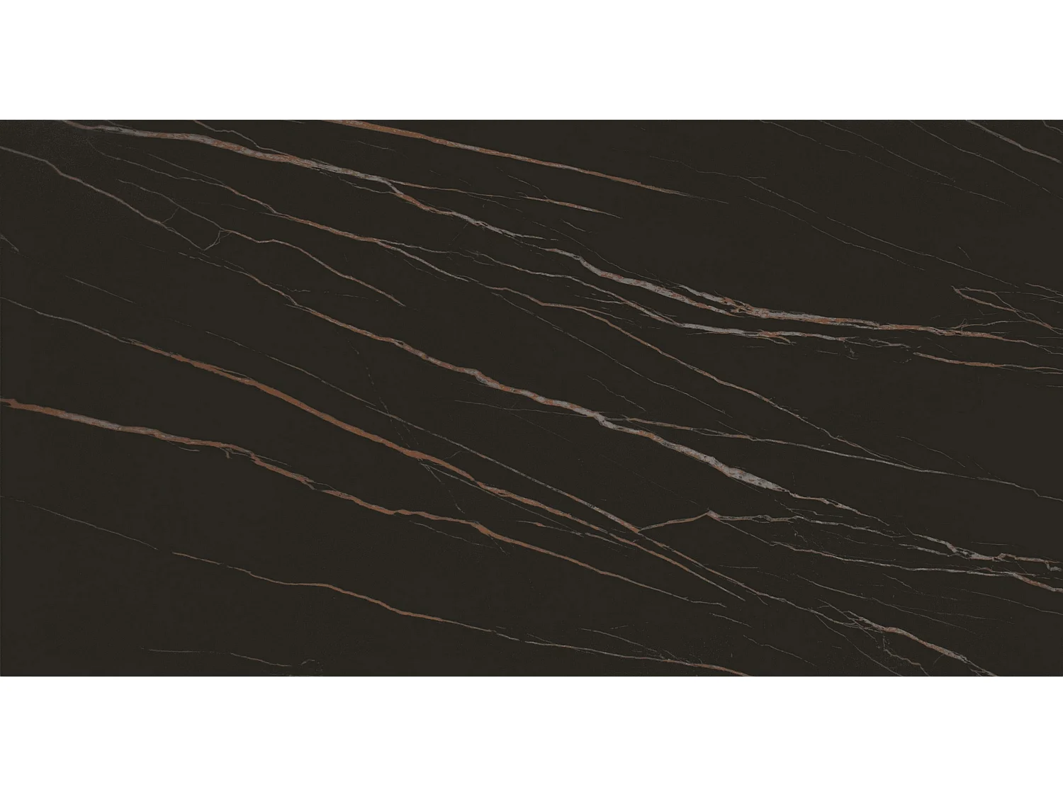 Table en vitrocéramique noire dorée, pieds en métal bronze 180x90-260x90cm - FIGARI