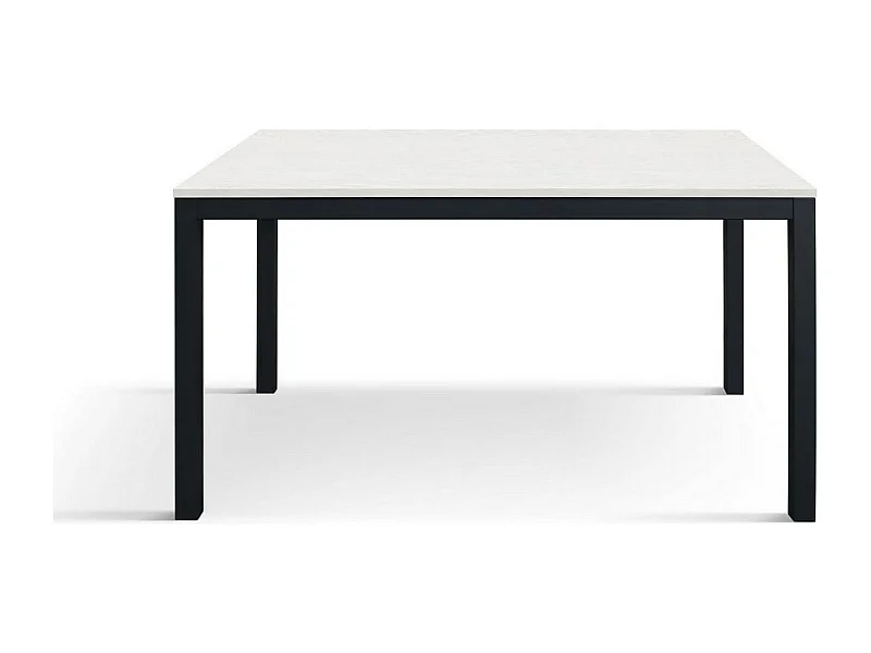 Mesa de madera,fresno blanco, base antracita, ext.140x80-190x80cm - TROPEA