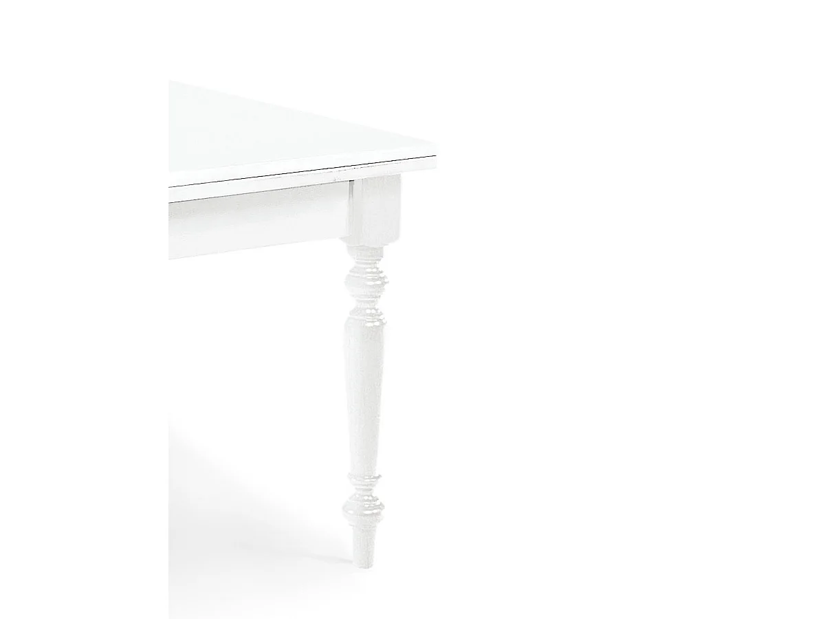 Uitklapbare tafel wit 100×100 - 200×100 cm - ARDENZA