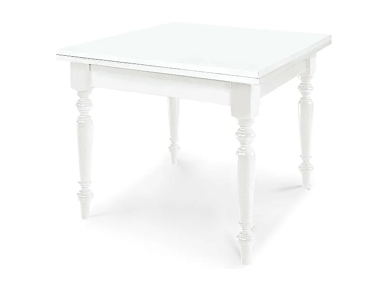 Uitklapbare tafel wit 100×100 - 200×100 cm - ARDENZA