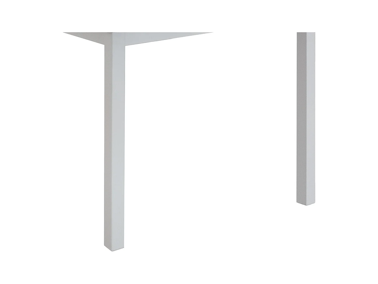 Holztisch, Marmorierung und weißes Metall, ausziehbar 110x70 - TROPEA