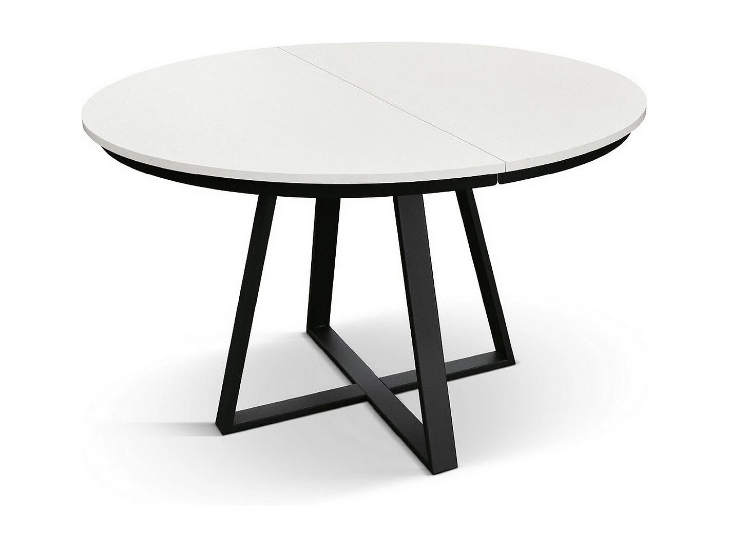 Table ronde en frêne blanc, base anthracite, ext.⌀120 - PANTELLERIA