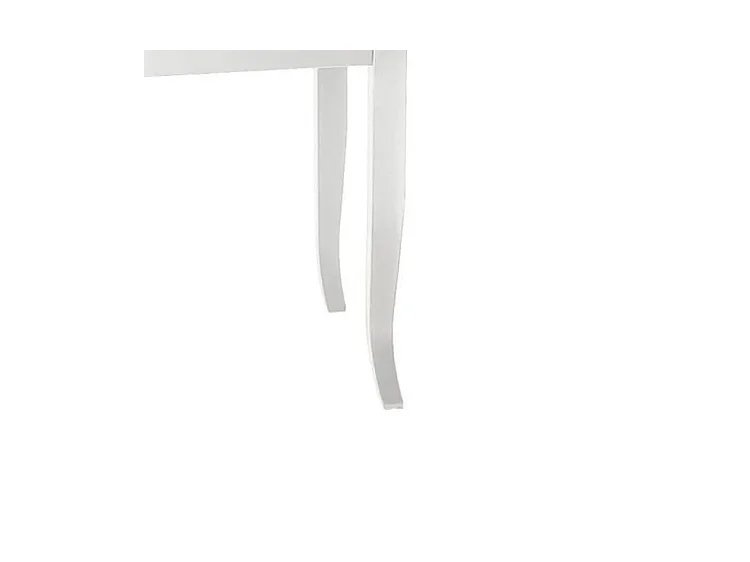 Mesa extensible plegable de madera blanca 100x100 - 200x100 cm - SANTA CROCE