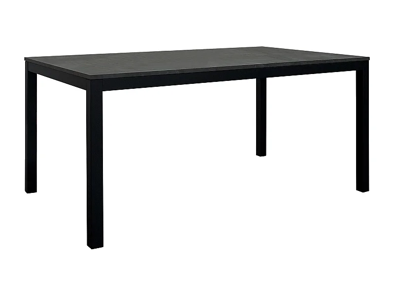 Table en bois, finition acier et métal anthracite, extensible 160x90 - TROPEA