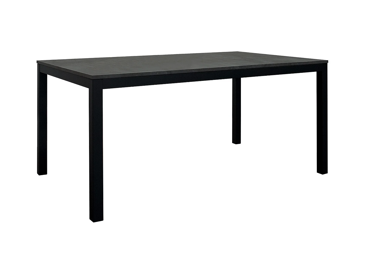 Stół drewniany, wykończenie ze stali i metalu w kolorze antracytowym, rozkładany 160x90 - TROPEA