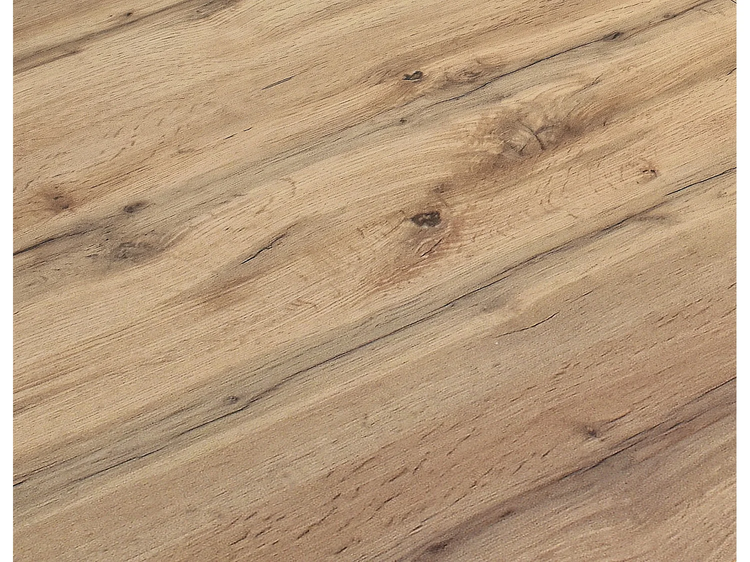 Houten tafel met eikenhouten effect, witte poten, uitschuifbaar 160x90-240x90 cm - AMALFI