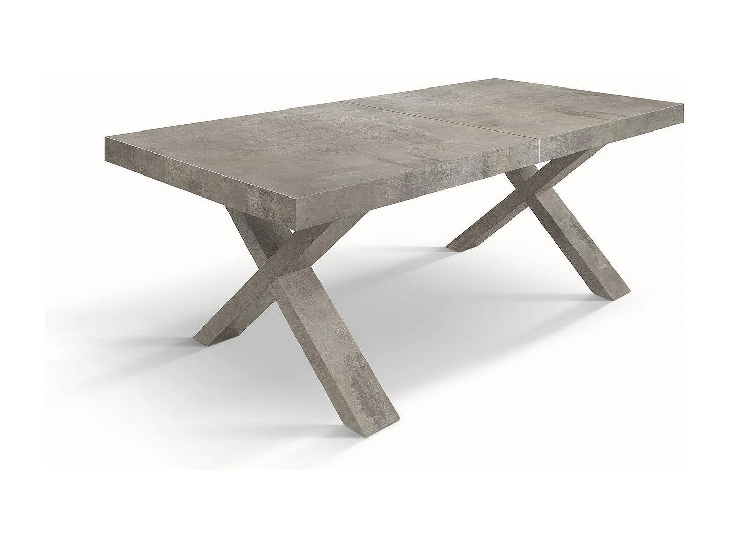 Table à rallonge en bois gris ciment160x90-240x90cm - AMALFI