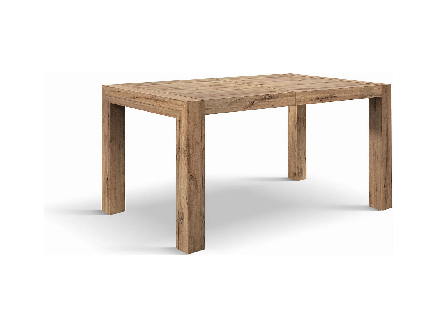 Table en bois, finition chêne rustique, ext.140x90-220x90cm - MARZAMEMI