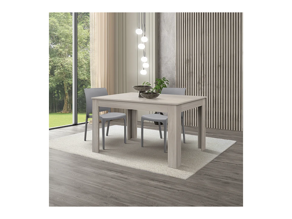 Holztisch in Perlulme, ausziehbar 140×90 cm - 220×90 cm - LIPARI