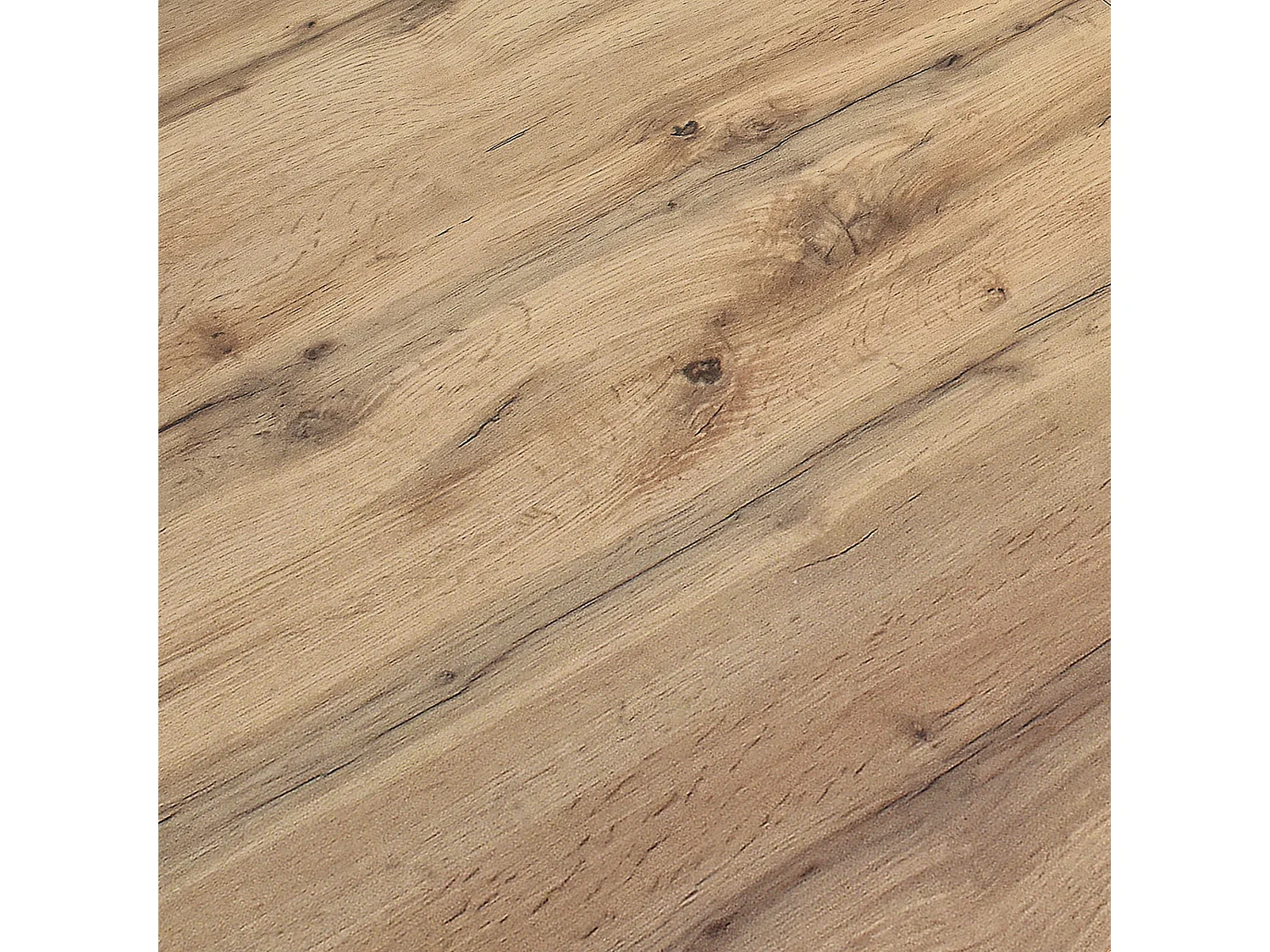 Holztisch, Eiche-Effekt, anthrazitfarbener Fuß, 140x80-190x80cm lang - TROPEA