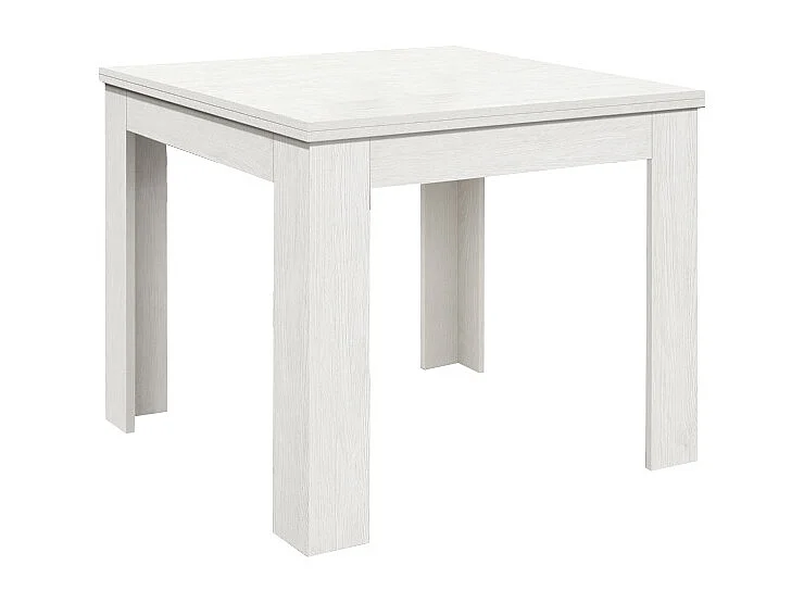 Uitklapbare tafel in essen wit 90×90-180×90 cm - LIPARI