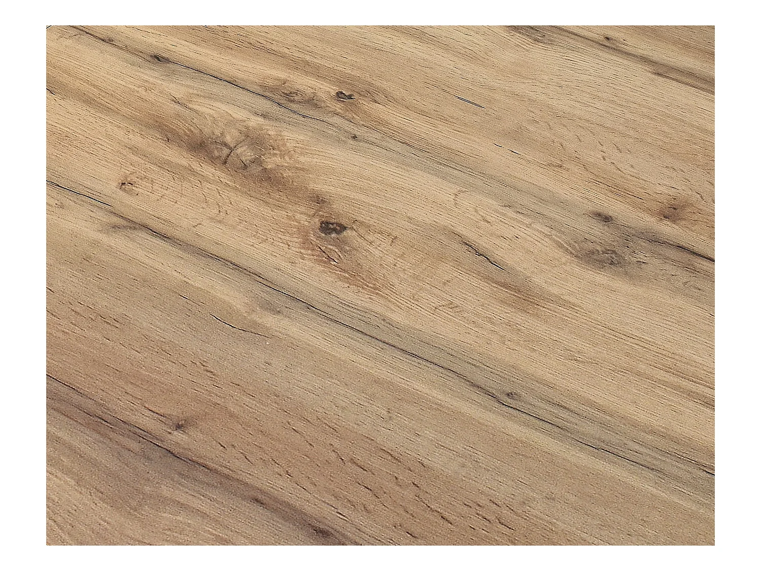 Tavolo in legno, effetto rovere, base bianca, allung.160x90-240x90cm - CARRARA