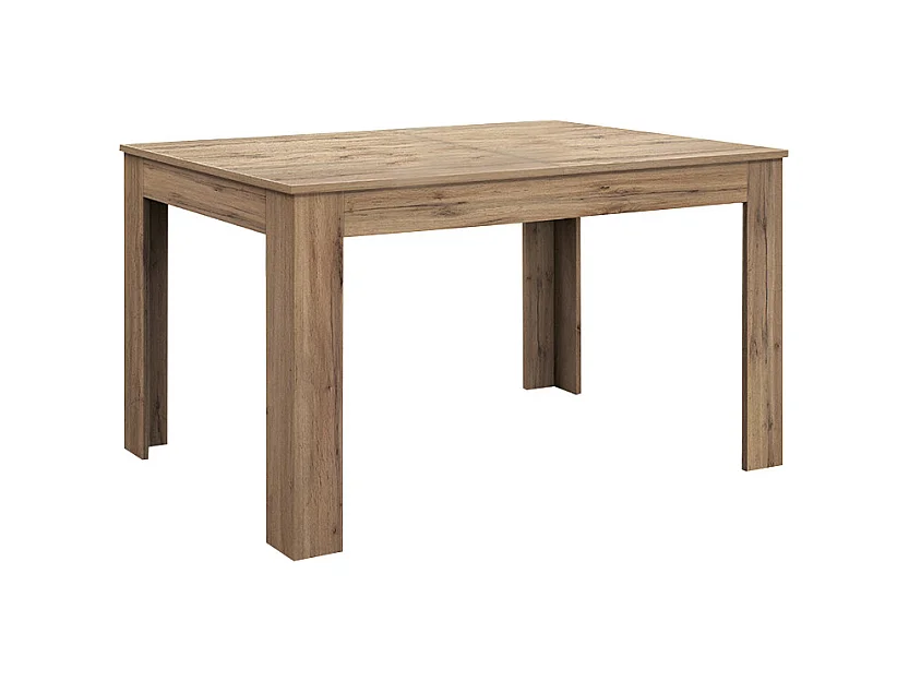 Table en bois finition chêne, extensible 120×80 cm - 170×80 cm - LIPARI