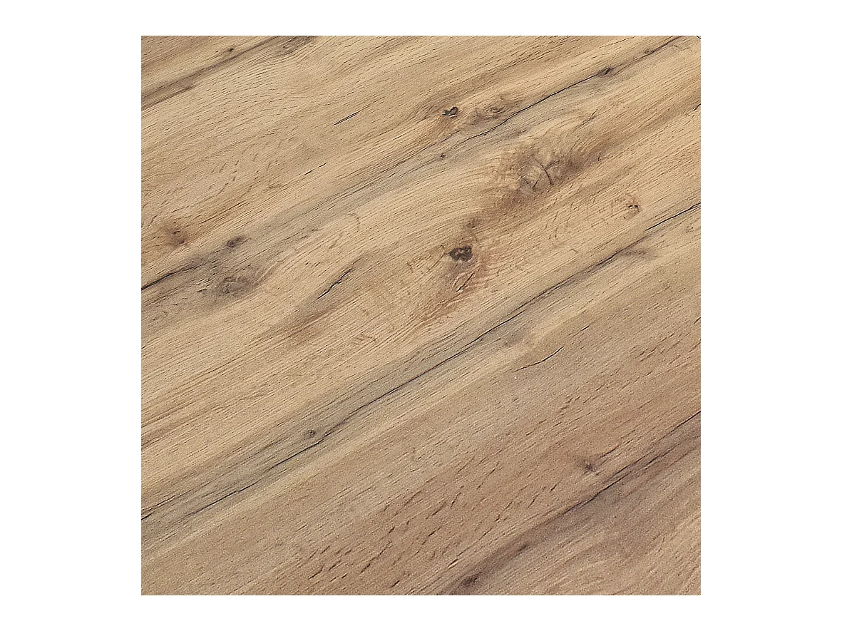 Table en bois finition chêne, extensible 120×80 cm - 170×80 cm - LIPARI