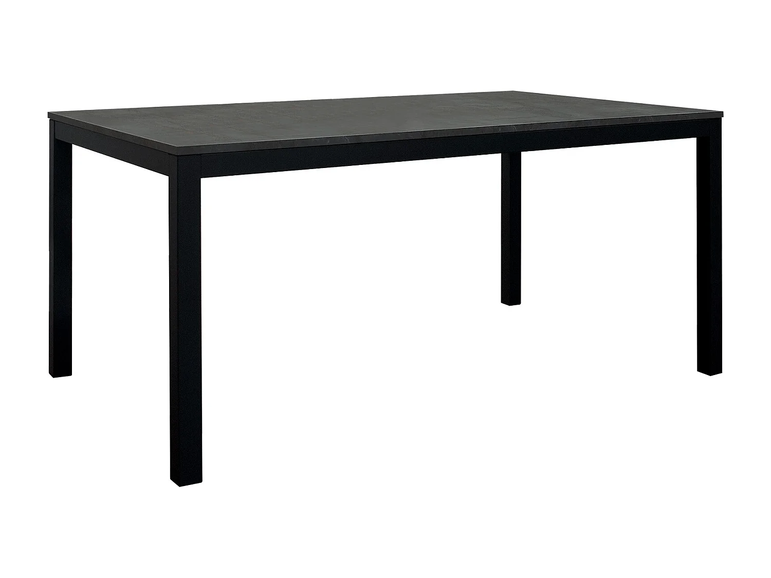 Table en bois, finition acier et métal anthracite, extensible 140x80 - TROPEA