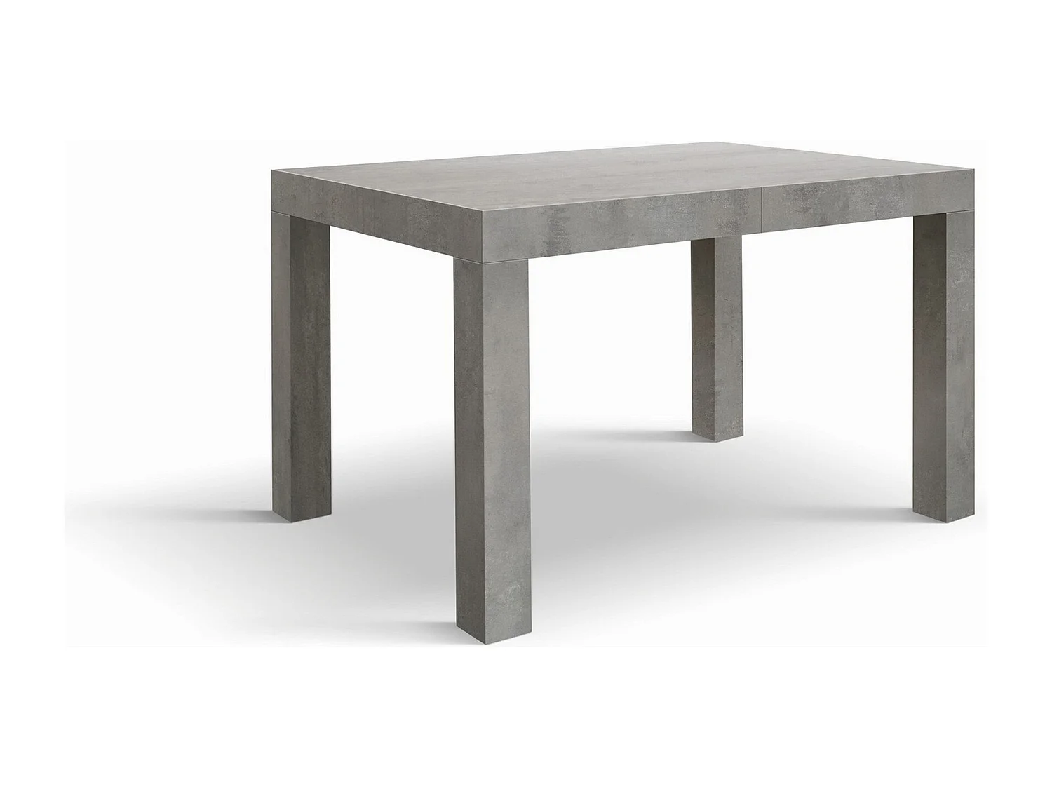 Mesa de madera, hormigón gris, ext.120x80-200x80cm - BAROLO