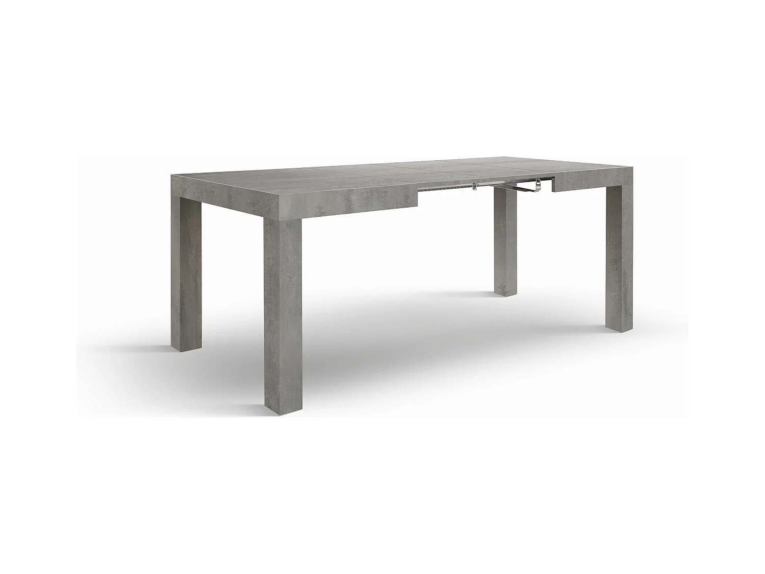 Mesa de madera, hormigón gris, ext.120x80-200x80cm - BAROLO