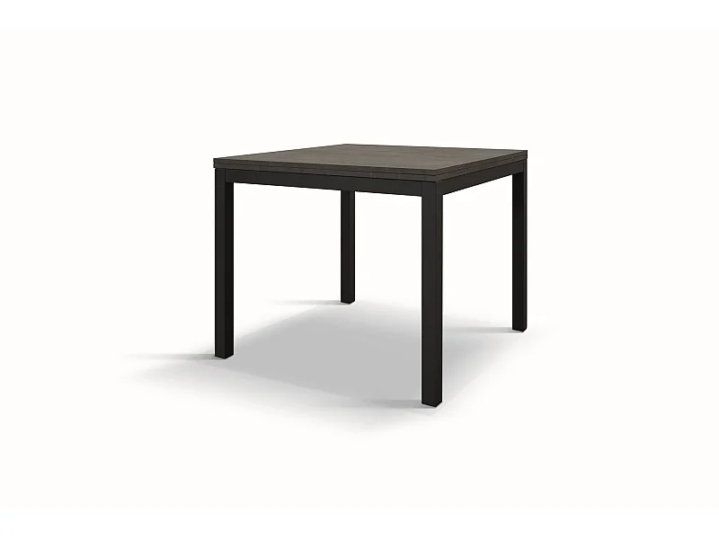 Holztisch, Ausführung Stahl, Metall anthrazit, ausziehbar 90x90 - TROPEA