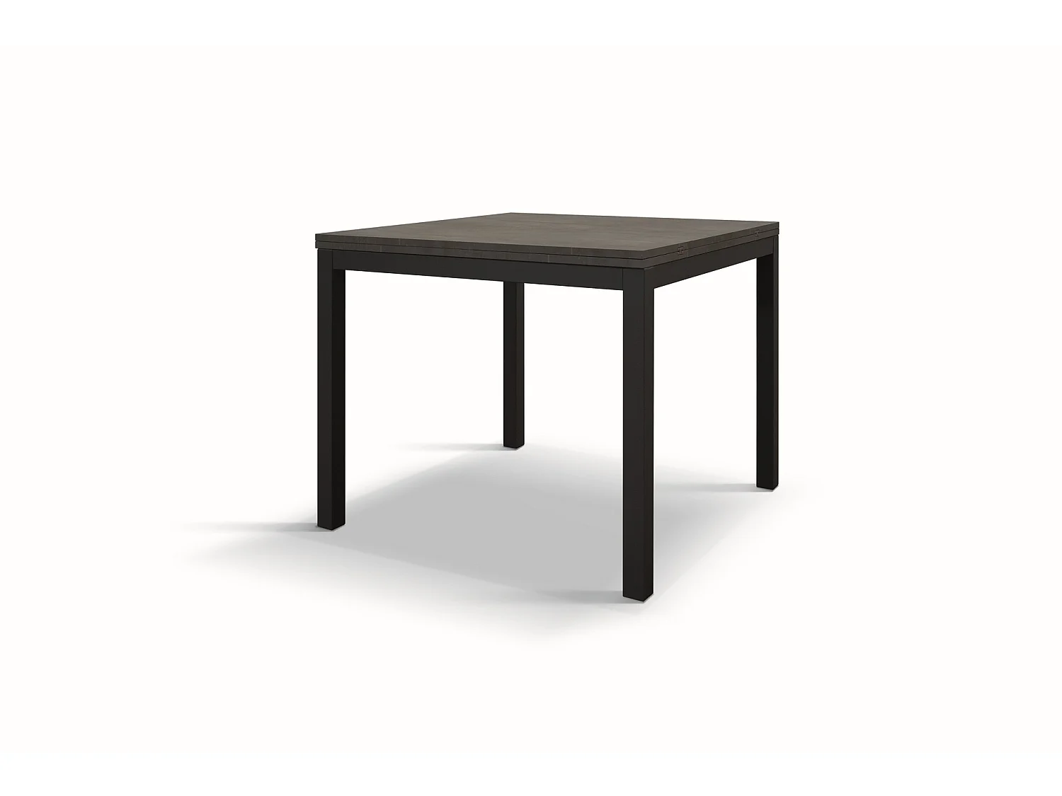 Holztisch, Ausführung Stahl, Metall anthrazit, ausziehbar 90x90 - TROPEA