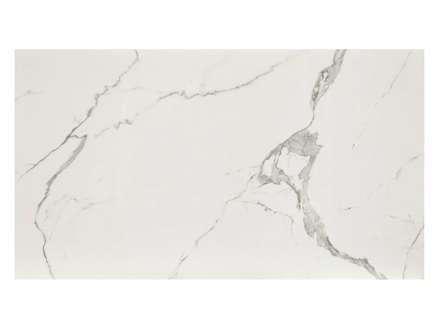 Glaskeramiktisch mit Marmoreffekt, weißes Metall, ausziehbar 160x90 - BEVERLY HILLS