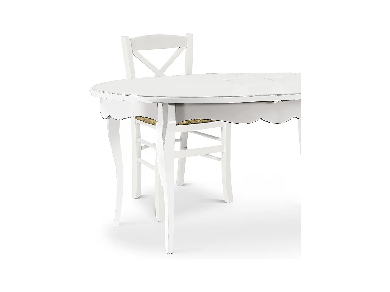Table en bois blanc 80x80 cm - SANTA CROCE