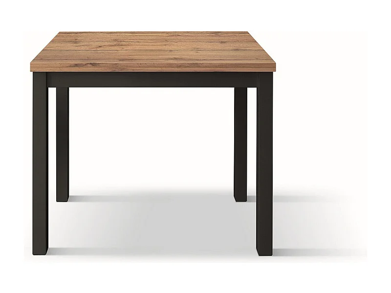 Eikenhouten tafel, antraciet poten, 90x90-180x90cm - POSITANO