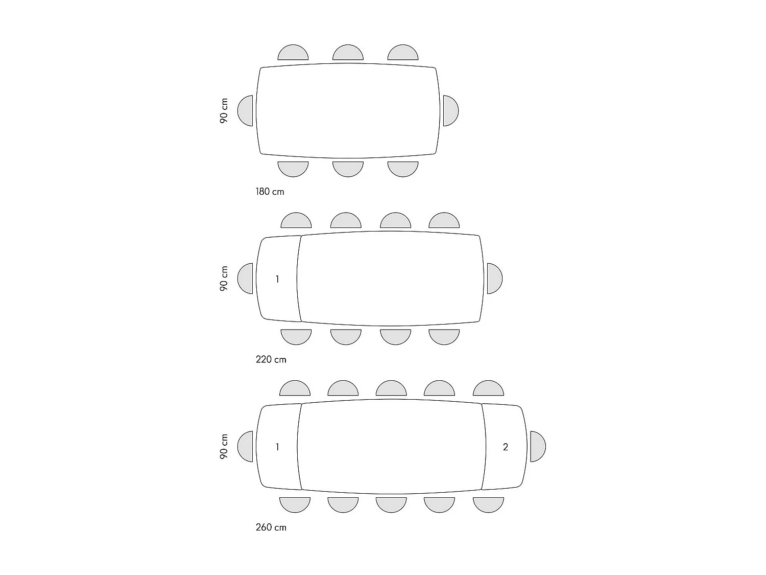 Złoty czarny stół szklano-ceramiczny, brązowe metalowe nogi 180x90-260x90cm - FIGARI