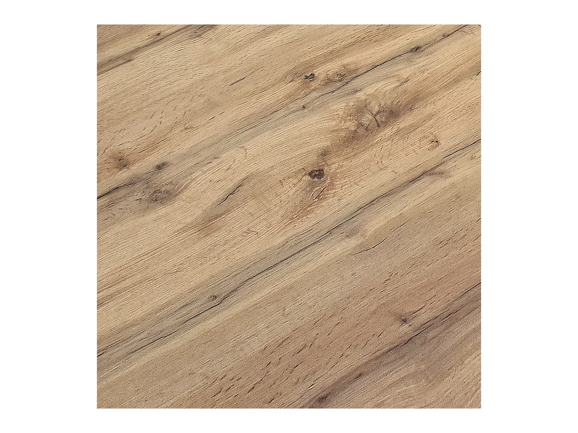 Table en bois, finition chêne, base blanche, extensible 160x90 - FORTE DEI MARMI