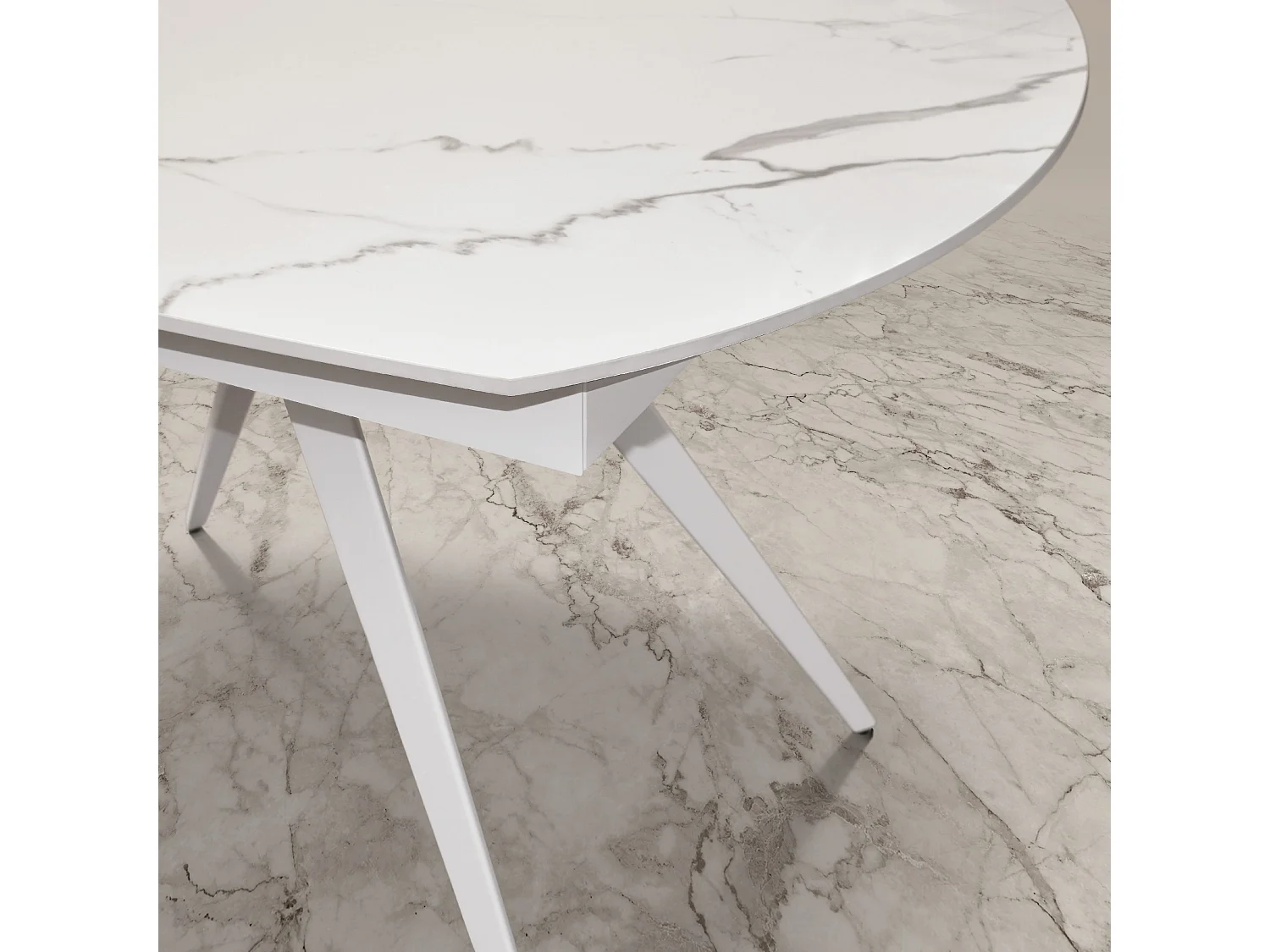Mesa de mármore estatuária 140×90 - 200×90 cm - LAVEZZI