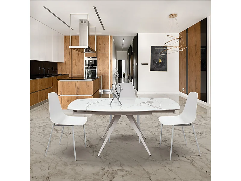 Table statuaire en marbre 140×90 - 200×90 cm - LAVEZZI