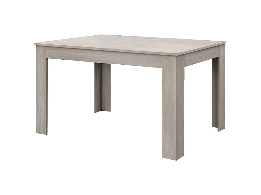 Table en bois finition orme perlé, extensible 120×80 cm - 170×80 cm - LIPARI