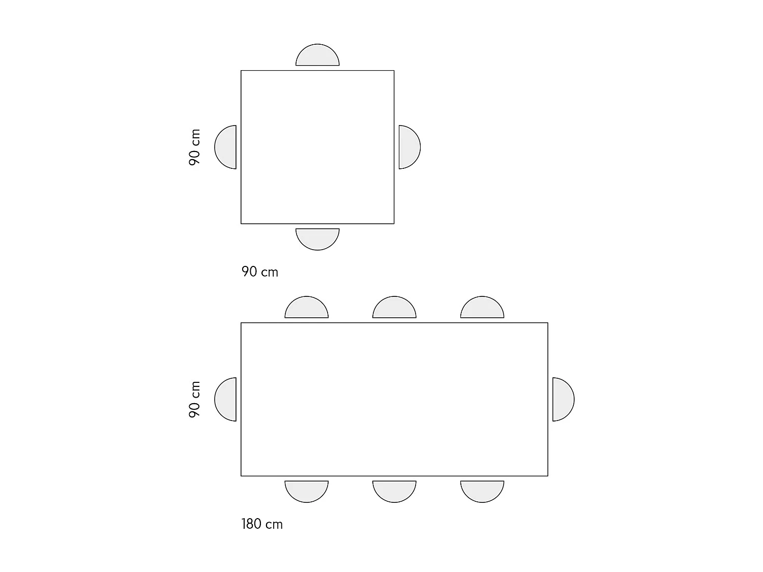 Table finition chêne, pliante extensible 90×90 cm - 180×90 cm - LIPARI