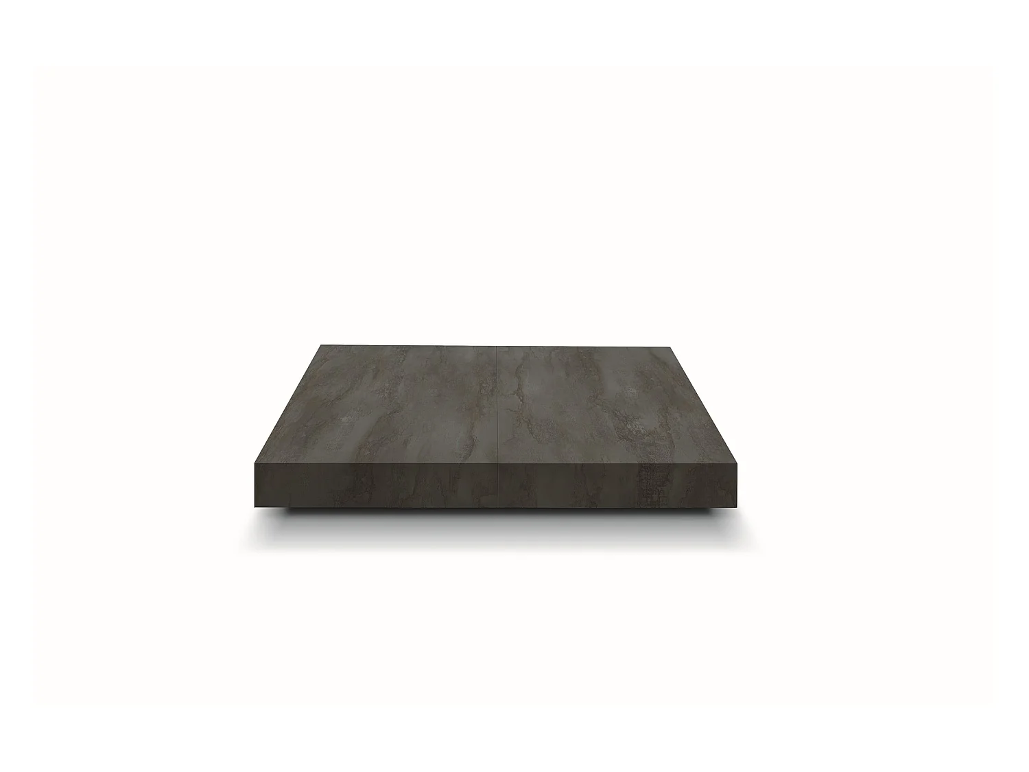 Couchtisch aus Holz, Ausführung Stahl, schwarzes Gestell, umbaubar 120x80 - CAMOGLI