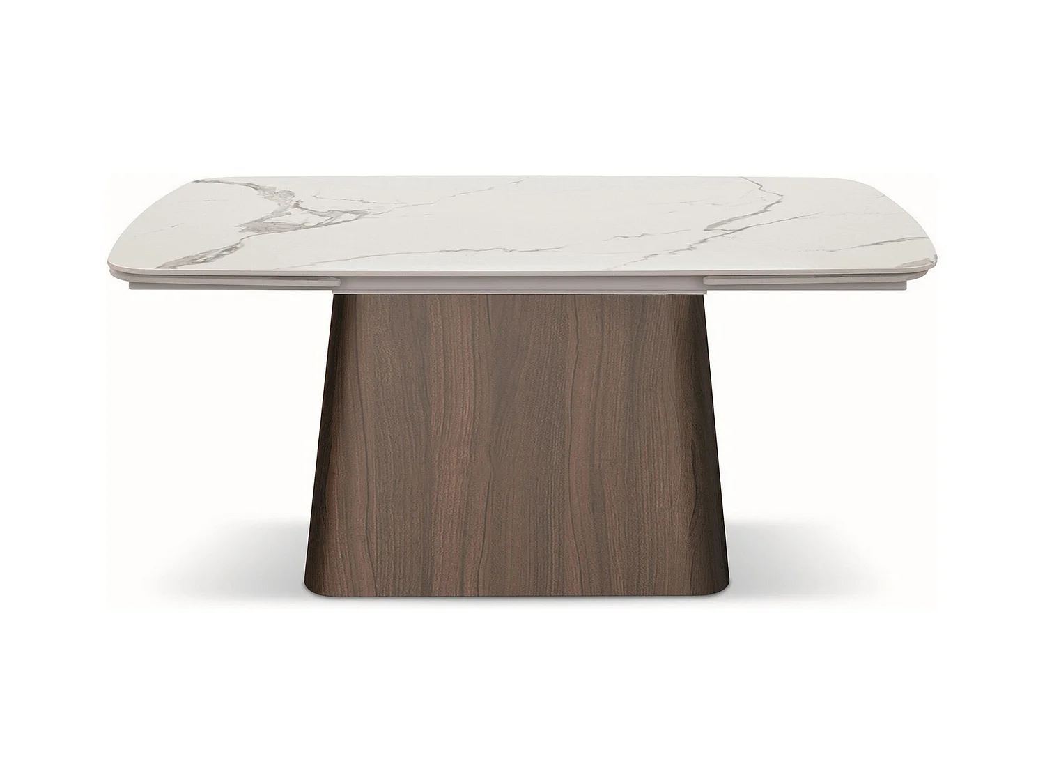 Table en vitrocéramique effet marbre, extensible 160×90-240×90 - MALTE