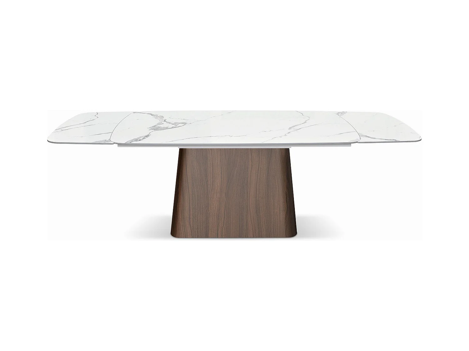 Table en vitrocéramique effet marbre, extensible 160×90-240×90 - MALTE