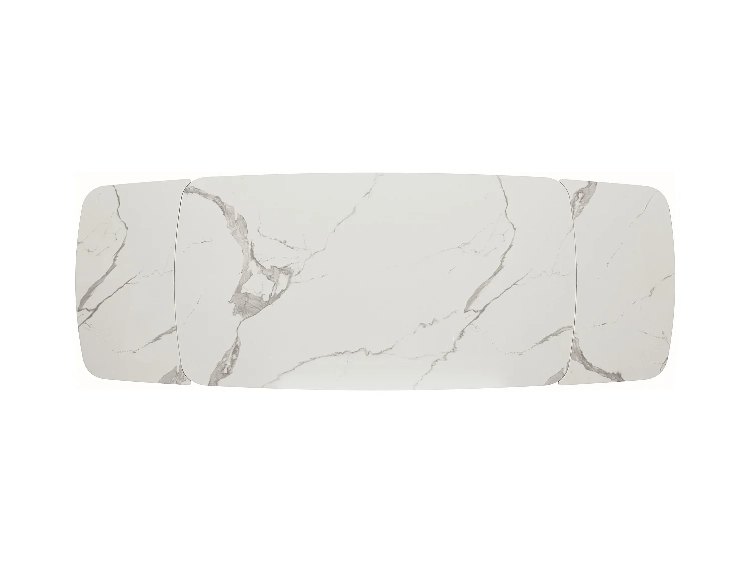 Table en vitrocéramique effet marbre, extensible 160×90-240×90 - MALTE