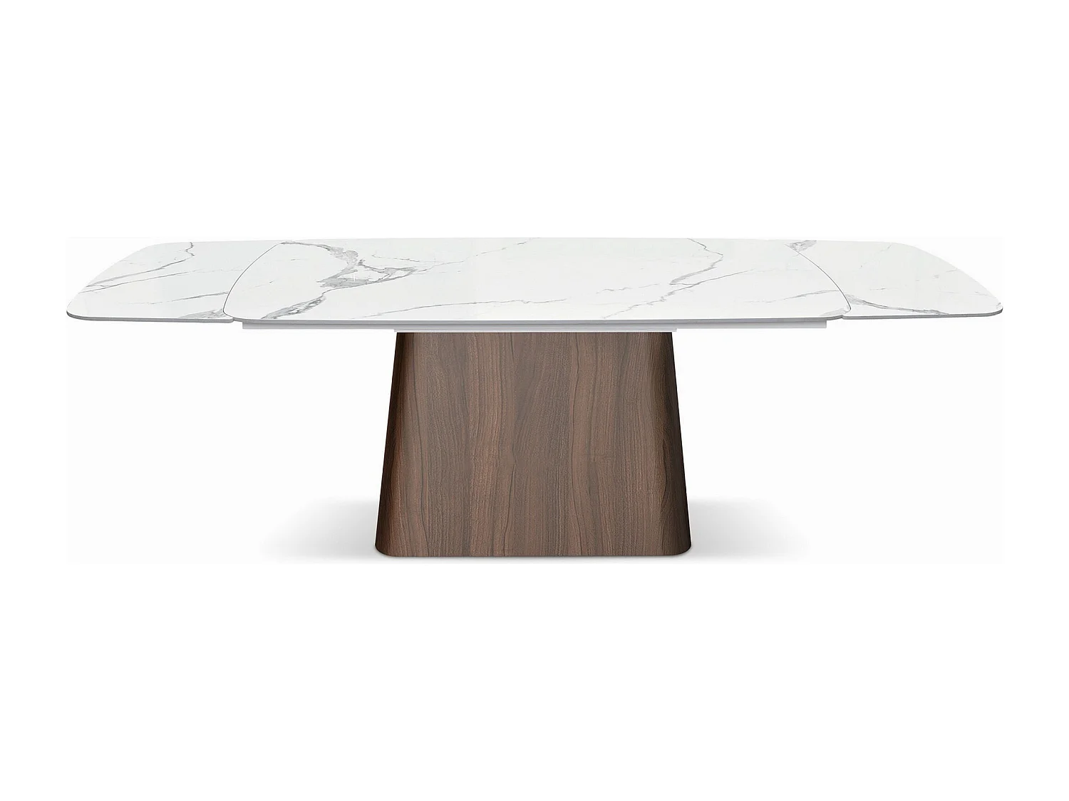 Table en vitrocéramique effet marbre, extensible 160×90-240×90 - MALTE