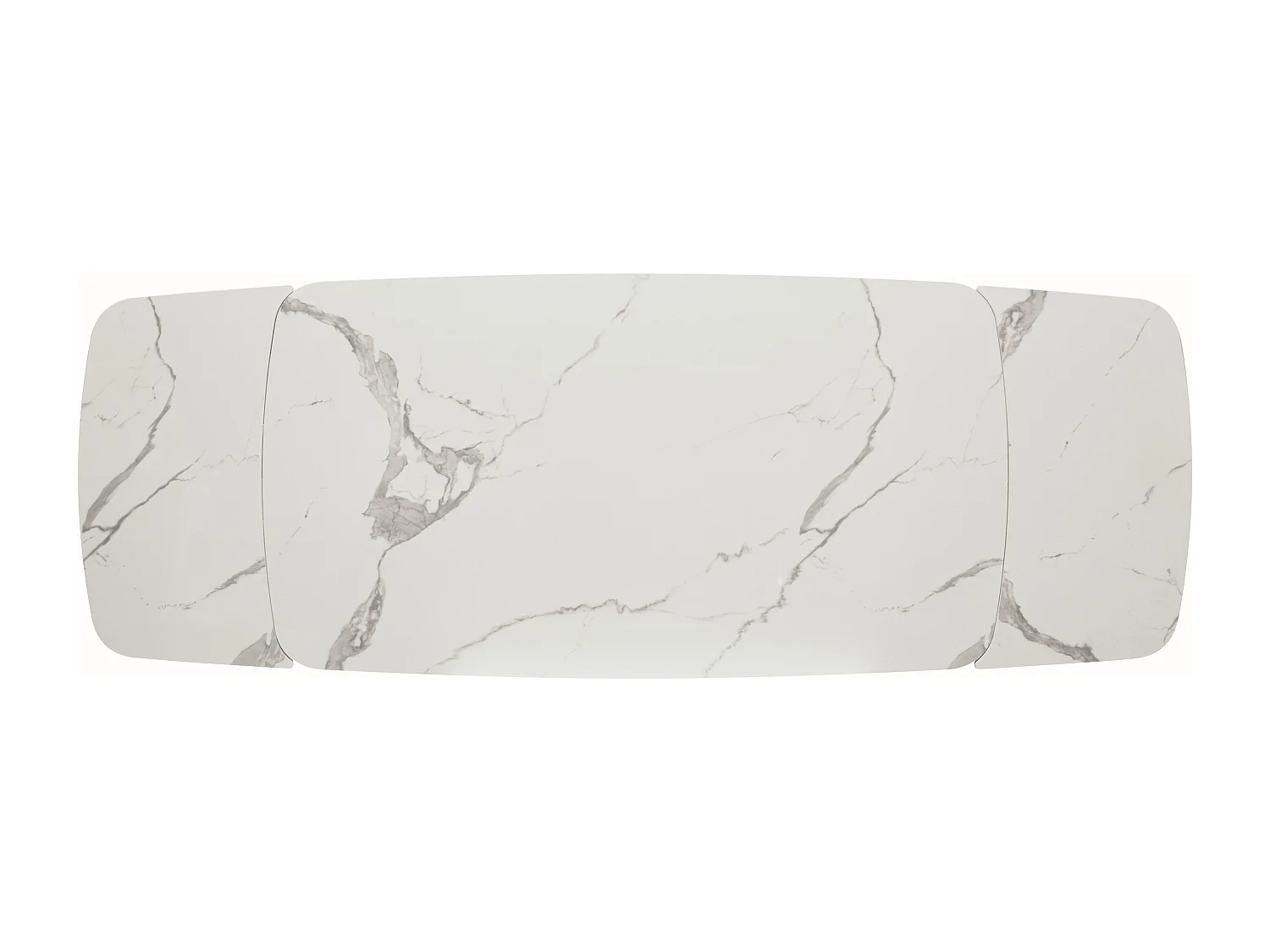 Table en vitrocéramique effet marbre, extensible 160×90-240×90 - MALTE