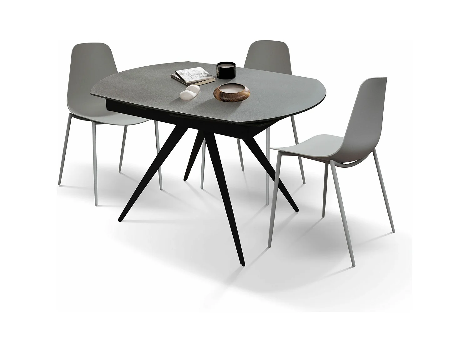 Tafel grafiet grijs 140×90 - 200×90 cm - WASHINGTON